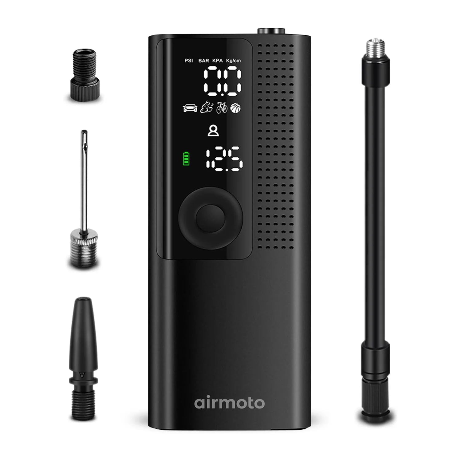 Portable Tire Inflator – Compact Rechargeable Air Pump with Digital Display & LED Light