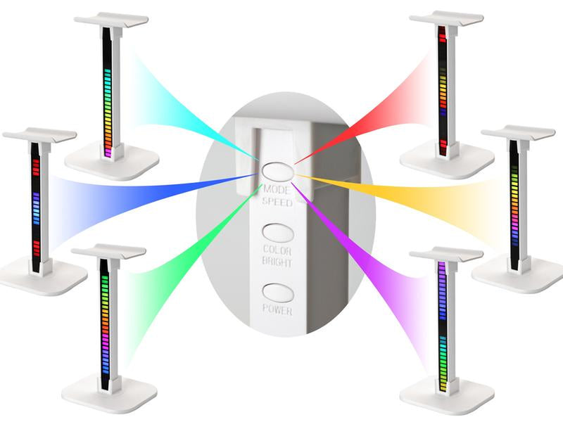 White Aluminum Headphone Stand – Sleek Desk Headset Holder
