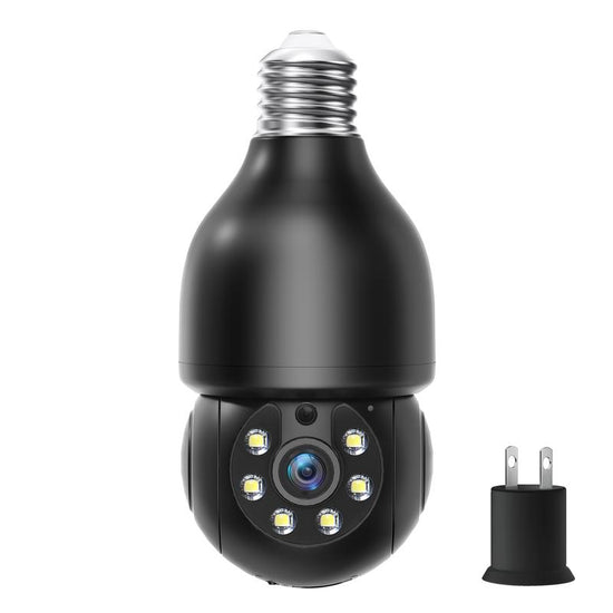 Outdoor light bulb security camera with motion detection