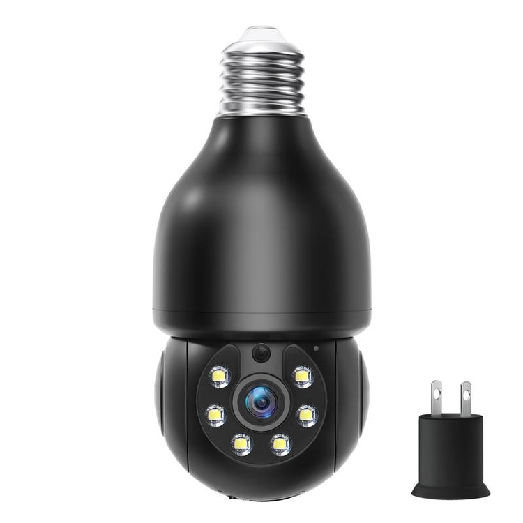 Outdoor light bulb security camera with motion detection