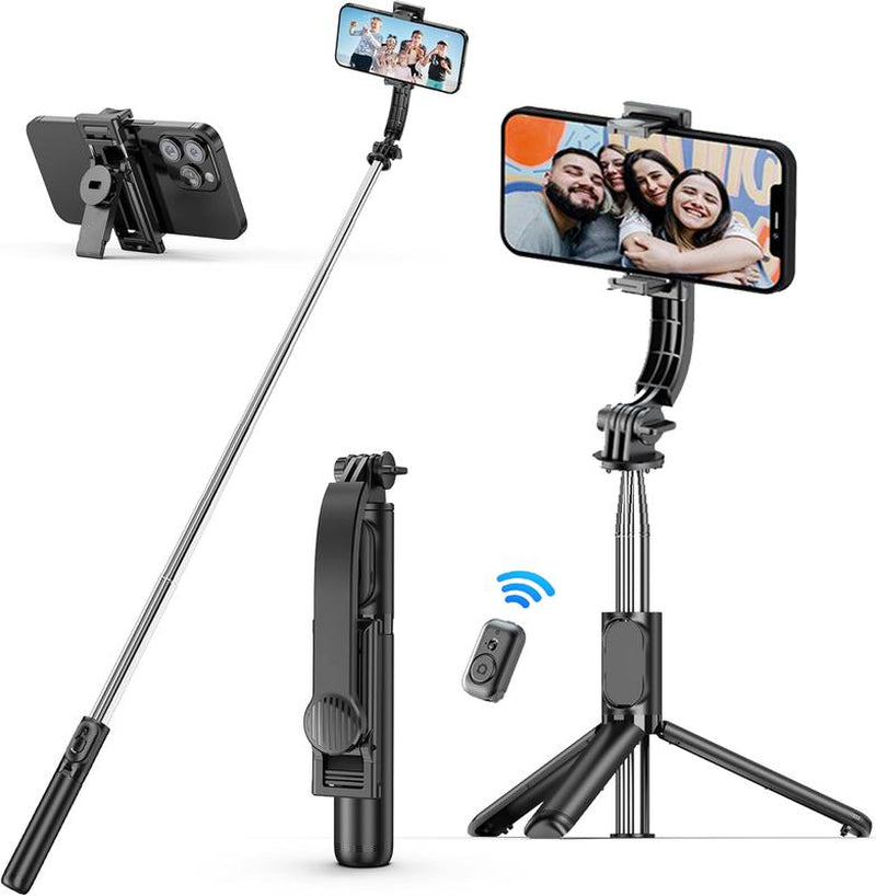 40″ Extendable Selfie Stick Tripod with Bluetooth Remote for iPhone & Samsung