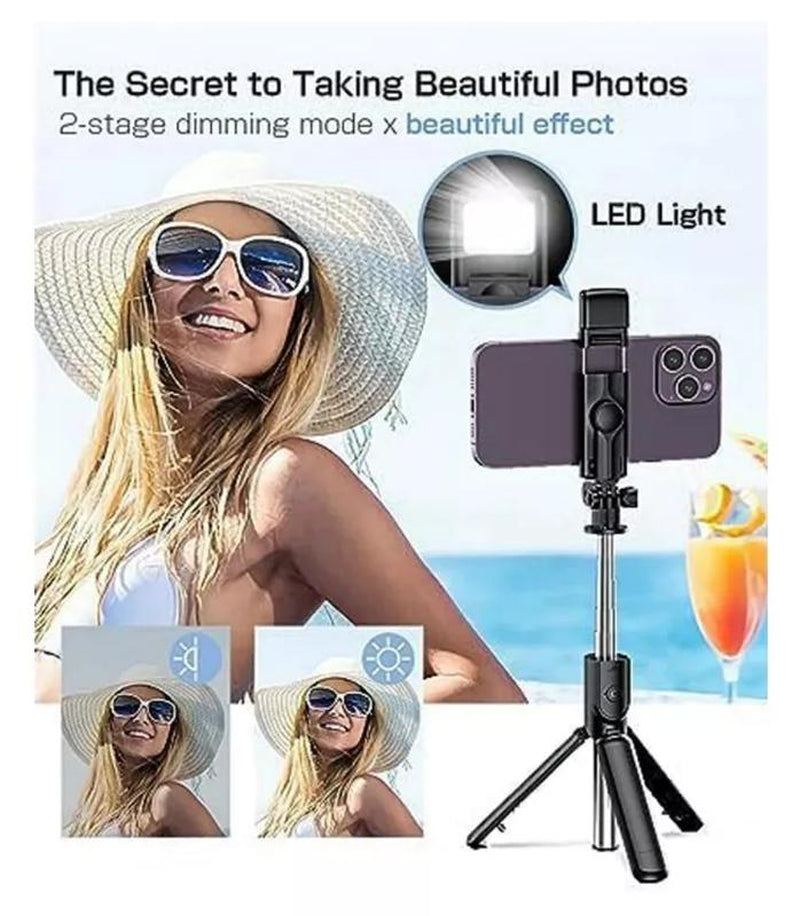 Selfie Stick Tripod with Remote Control, Bluetooth- Selfie Portable Tripod Stand Phone Holder Compatible with Iphone Samsung Alloy Aluminum