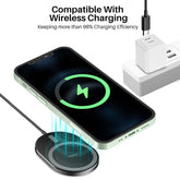 TOZO W10 Magnets Wireless Charger & USB C Charger Aviation Aluminum Computer Numerical Control Technology Fast Charging Compatible for Iphone Series Black Cellphone Smartphone Electronic Mobile Cellphone Smartphone Magnetic