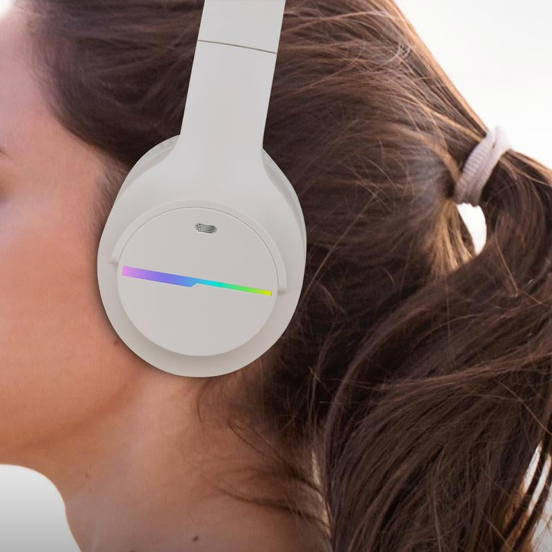 Kids Bluetooth Headphones, Kids Headphones Wireless with LED Light Up, Built-In Mic, Over-Ear Bluetooth 5.3 Headphones for School Travel Ipad Tablet 6-18 Years Boy Girl