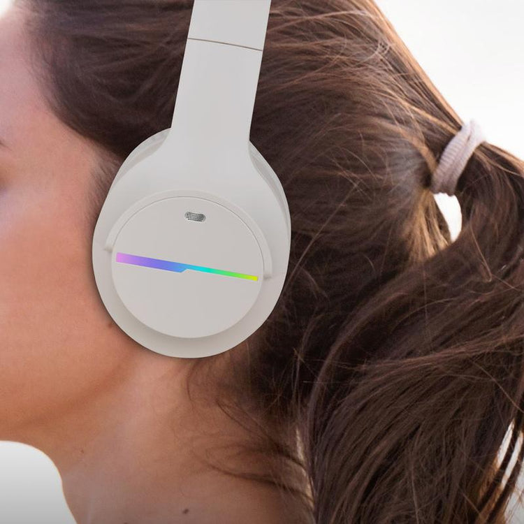 Kids Bluetooth Headphones, Kids Headphones Wireless with LED Light Up, Built-In Mic, Over-Ear Bluetooth 5.3 Headphones for School Travel Ipad Tablet 6-18 Years Boy Girl