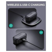 AUKEY True Wireless Earbuds with 10Mm Drivers, Hi-Fi Stereo Sound, Charging Case, Bluetooth, Touch Control, Waterproof IPX6, for Iphone Android Black EP-T21P Audio Earphones Chargeable Electronic