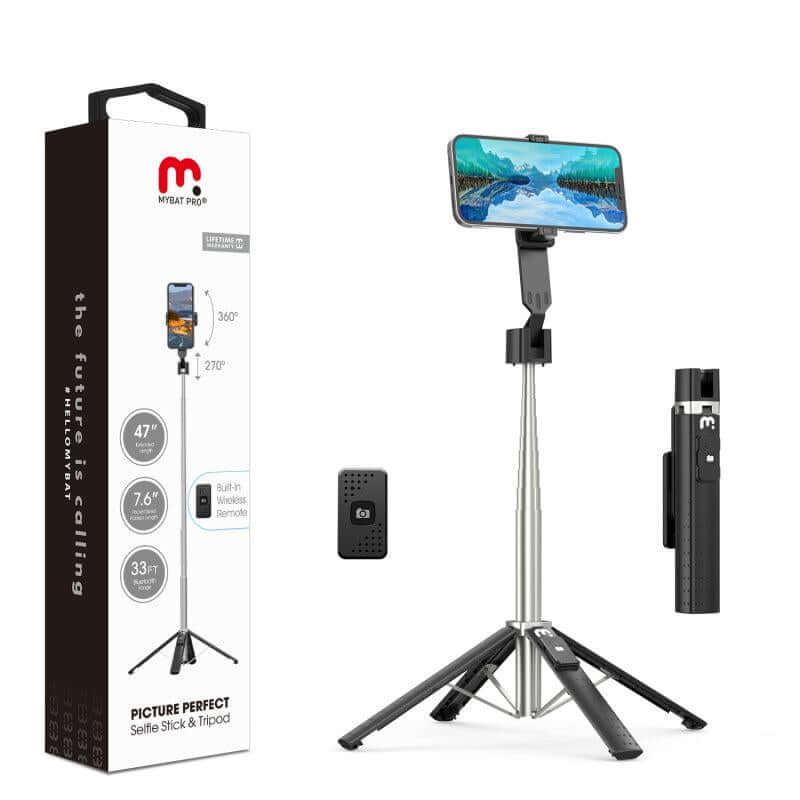 MyBat Pro Picture Perfect Selfie Stick & Tripod – Bluetooth Remote