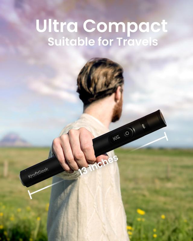 Kraftgeek Automatic Tripod for Iphone, 66" Phone Tripod Selfie Stick for Cell Phone, Tripod Stand with Remote for Video Recording