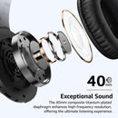TOZO HA1 Bluetooth 5.4 Headphones, ENC Call Noise Cancelling with Mic over Ear Wireless Headset Foldable with 70H Playback, Stereo Bass, EQ Modes via Button & APP for Travel Home Black Fathersdaygift Audio Earbud Electronic