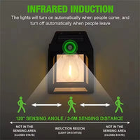 Outdoor Solar Tungsten Wall Light with Motion Sensor IP65 Waterproof LED Safety Light for Patio Outdoor Deck Porch Barn Balcony