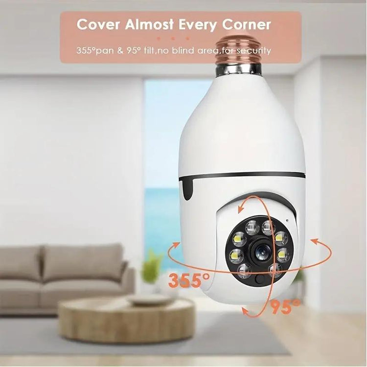 360 Degree Light Bulb Security Camera motion detection