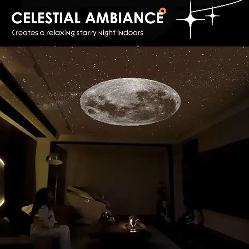 2-In-1 Galaxy Projector & Night Light, 360° Adjustable LED Space Galaxy Lamp, Milky Way Mood Lighting, HD Image Star Projectors for Bedroom Hallway Ceiling Decor