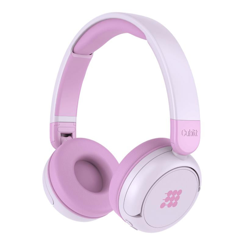 Cubitt - Headphones Jr. - High-Quality Audio for Kids, Foldable, Built-In Mic, Active Noise Cancellation, Memory Foam Ear Cups, 24H Playback Earphones