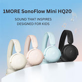 1MORE Bluetooth Wireless Headphones - HQ20 Sonoflow Mini over Ear Headphones, Safe Volume, 65H Playtime, Foldable&Comfortable, Microphone for Call, Android and Ios Compatible