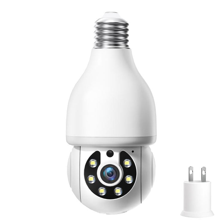 Outdoor light bulb security camera with motion detection