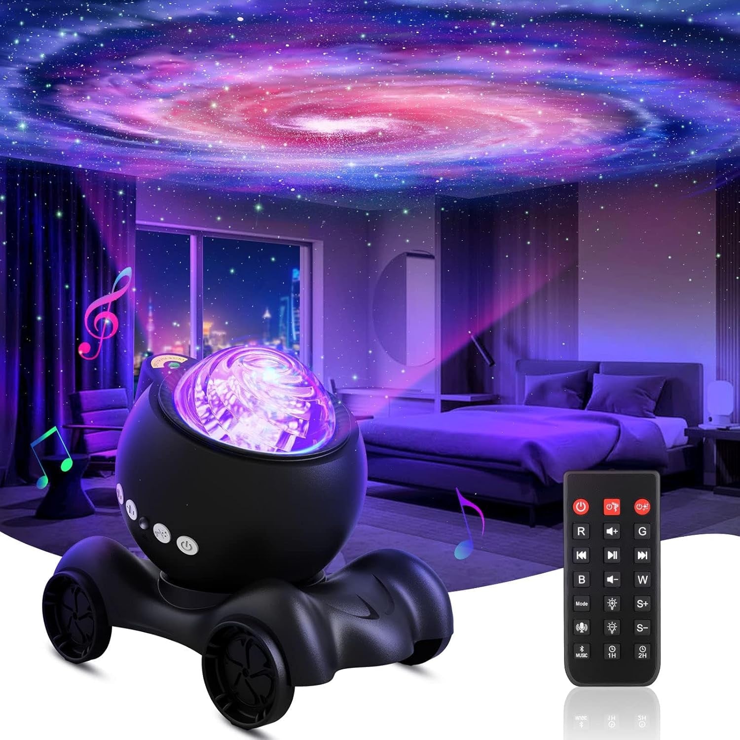 galaxy star projector night light ceiling projection