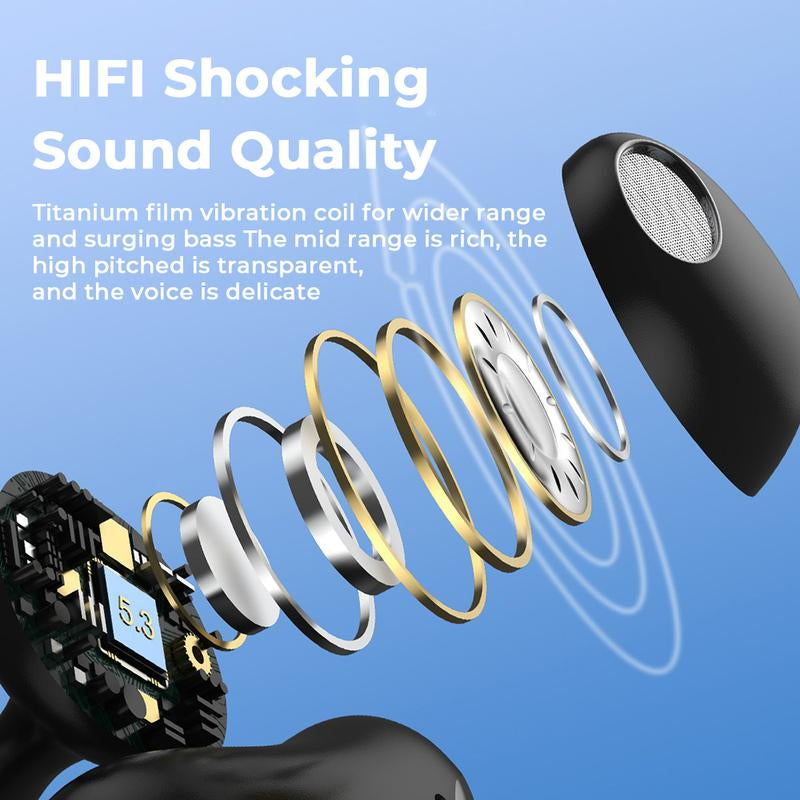 Secure fit open-ear sports earbuds