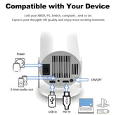 Haoye Portable Projector,5G Wifi&Bluetooth,Bt 5.2,200 Inch Screen,Built-In Speaker,Home Outdoor Video Projector with Android 11 System Projectors