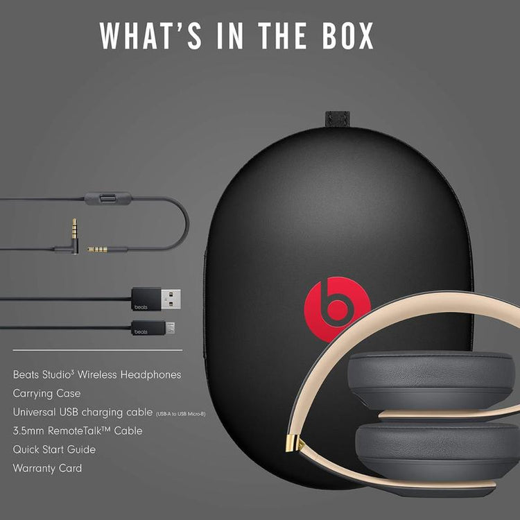 Beats Studio3 wireless headphones on desk