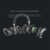 Hybrid Active Noise Cancelling Over Ear Headphones deep bass