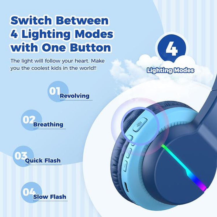 iClever wireless headphones with built-in microphone for children