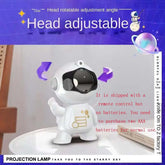 Astronaut Galaxy Projector with adjustable head for customized star projections in bedrooms and parties.