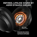 Wireless noise cancelling headphones for students and professionals