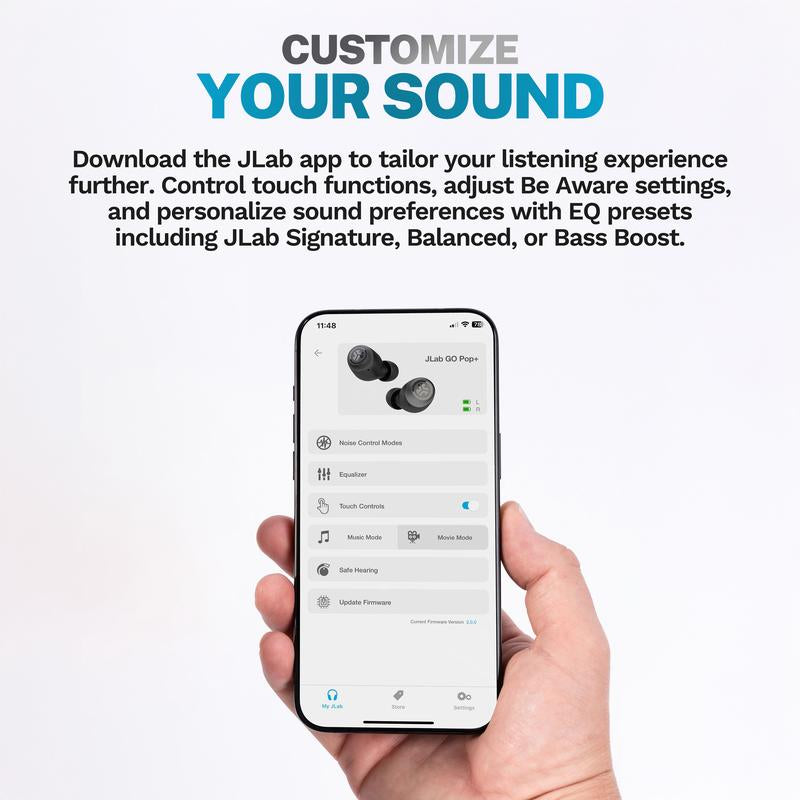 True wireless earbuds with 24h battery life JLab GO Pop Plus