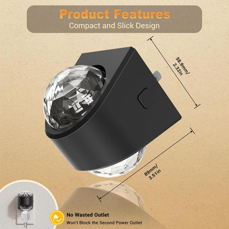 【AUTO on in Dark】Night Lights Plug into Wall, 9-Color RGB Galaxy with Dusk to Dawn Sensor, Star Projector for Bedroom, Kids, Bathroom, Home Gaming Room Decor, Christmas Gifts