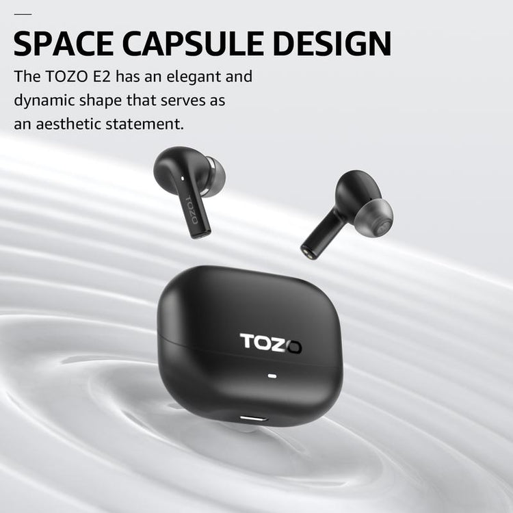 TOZO E2 Wireless Earbuds with Call Noise Cancellation, App Customize 32 Eqs, 10Mm Drivers with Powerful Bass, 30H Playtime, 2 Mics for Clear Calls, Bluetooth 5.3 Headphones, Comfort Fit In-Ear Headset Fathersdaygift Audio Charging Electronic Chargeable