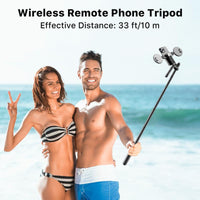 Mybat Pro Selfie Stick Spotlight Tripod Stand with Dimmable LED Light, Tripod with Balance Handle & Wireless Remote