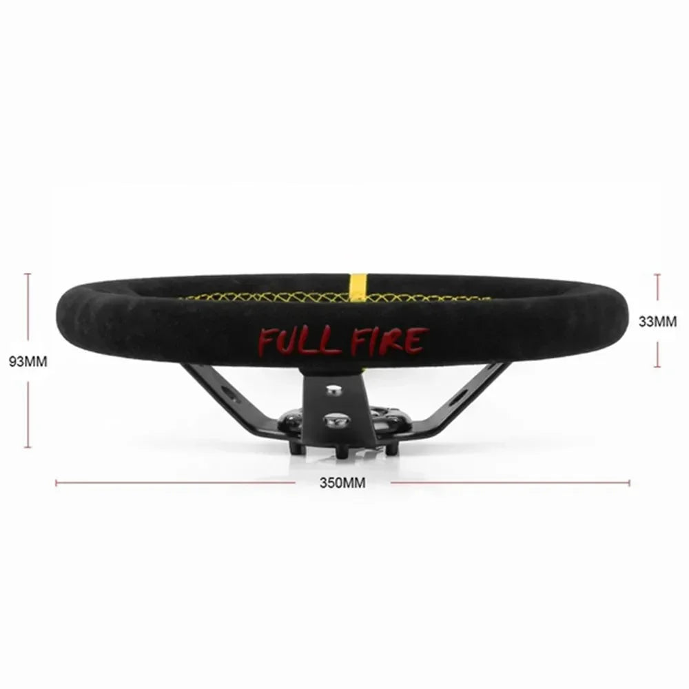 Universal 350MM Suede Steering Wheel Leather Steering Wheel Drift Racing Steering Wheel Type High Quality Suede/Pvc Style