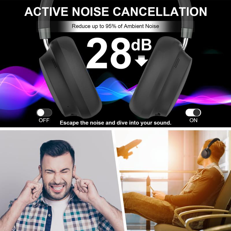 T-Fun NC45 ANC wireless headphones with gaming setup