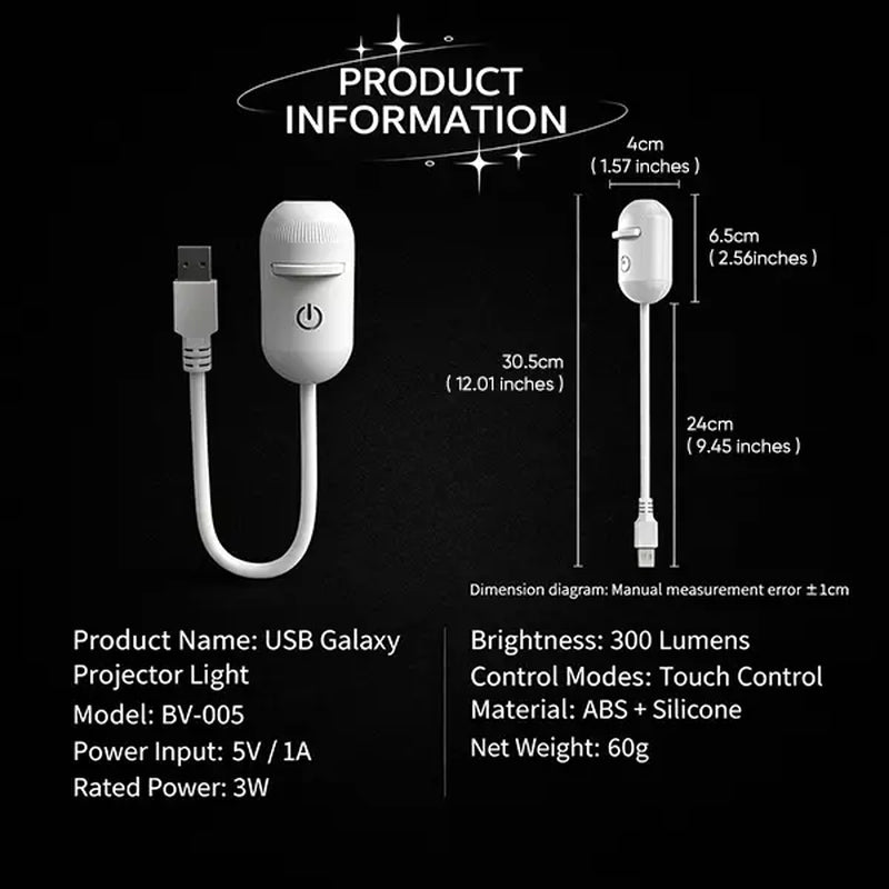Galaxy Projector Light, Mini Projector LED Lights for Bedroom, Starry Night Projector with Night Light for Playroom Home Theater, Starlight Projector, Gift