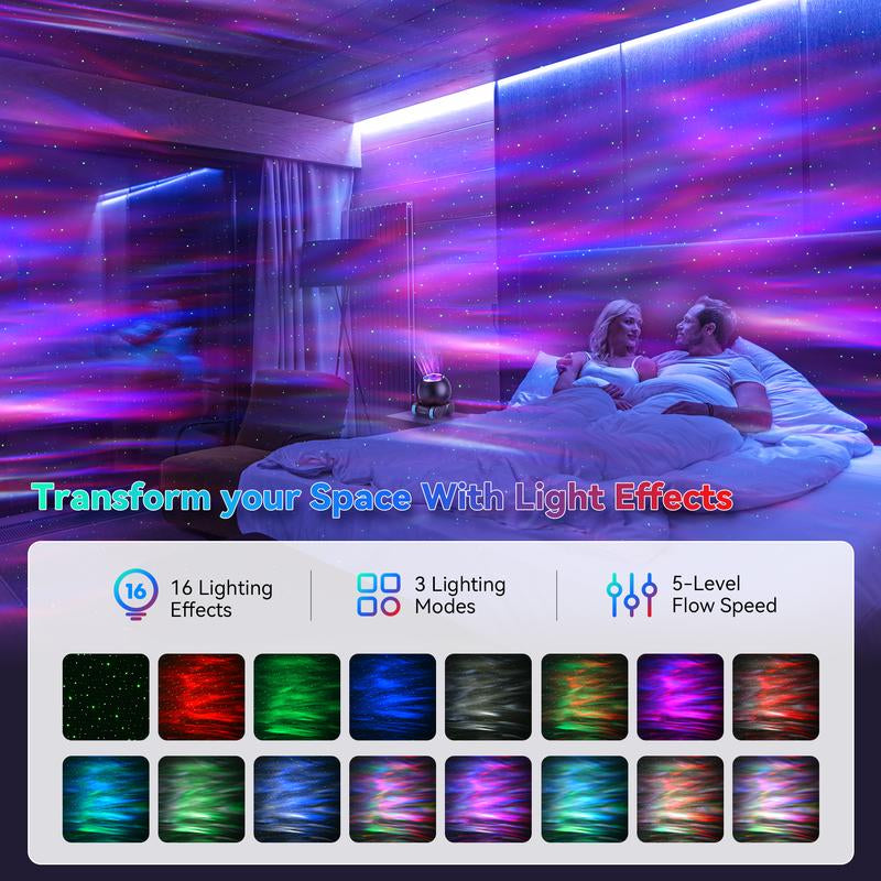 Galaxy Projector, Star Projector for Bedroom, Night Lights for Kids Room with White Noise, Bluetooth Speaker, Timer and Remote, Room Decor, Gifts for Kids, Adults, Birthday,Audio,Space,Starry