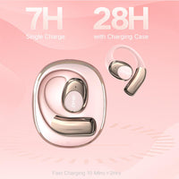 ZIHNIC S09 Wireless OWS Headphones，Bluetooth Open Ear Earphones with Minc，Long Battery Life，Wireless Earbuds Headset Portable Earbuds