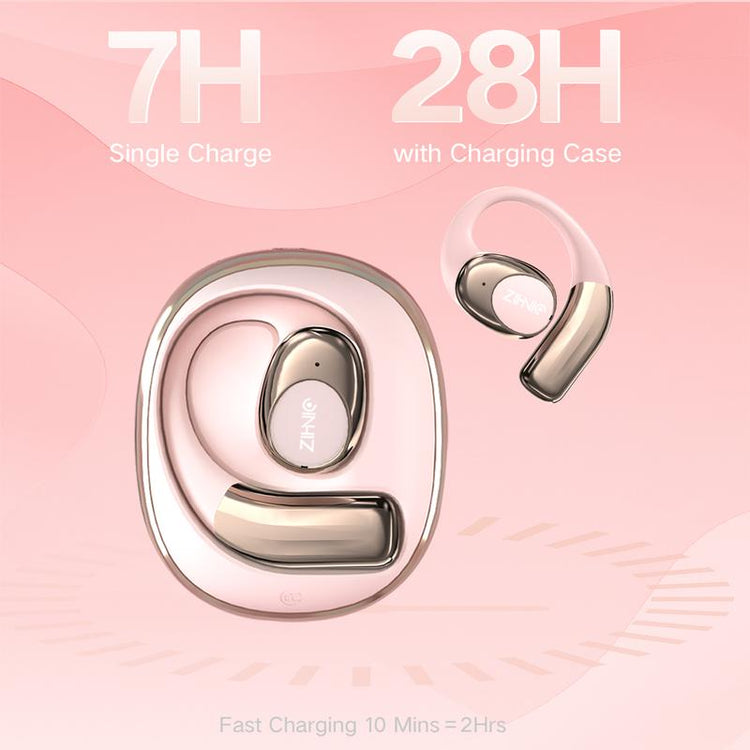 ZIHNIC S09 Wireless OWS Headphones，Bluetooth Open Ear Earphones with Minc，Long Battery Life，Wireless Earbuds Headset Portable Earbuds