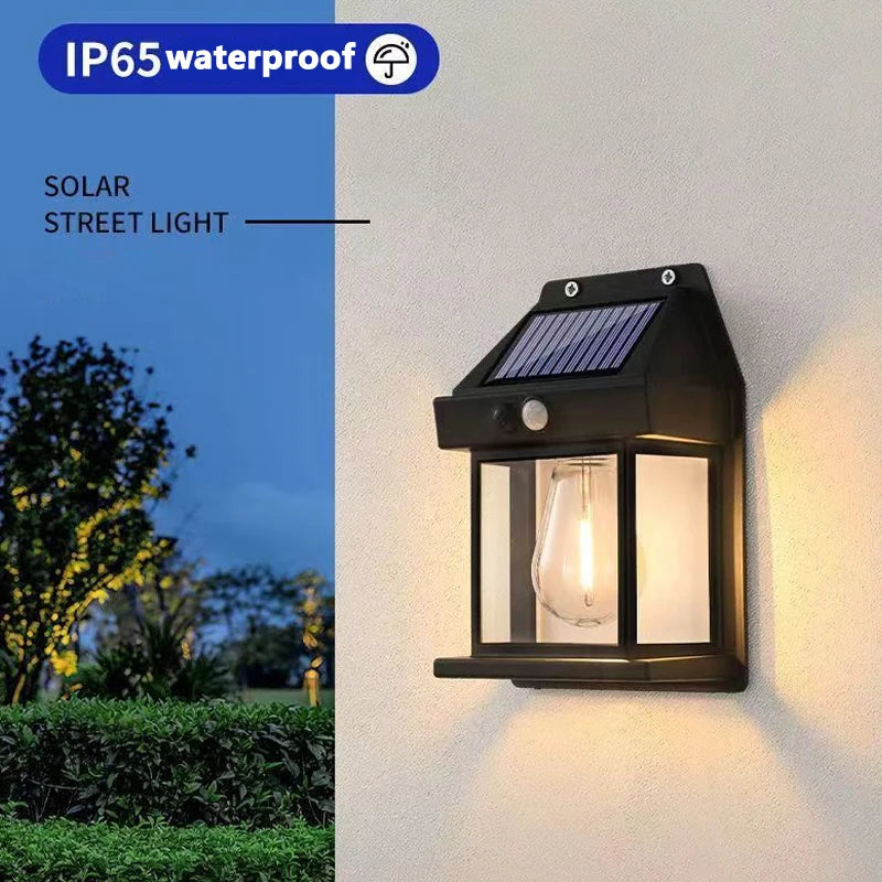 Outdoor Solar Tungsten Wall Light – Energy-Efficient Waterproof LED Lighting