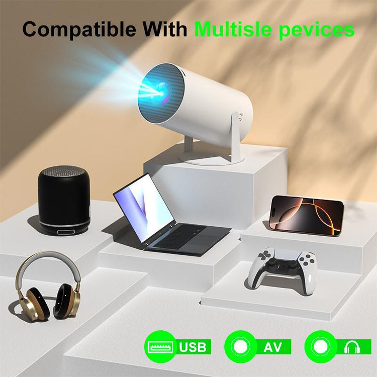 XBJ Portable Mini Projector, 2025 Upgraded Mini Projectors , Support 4K Decoding 1080P Home Theater Video , Compatible with Birthday Gift Creative Screen Digital