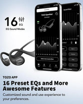 TOZO Openreal Open Ear Headphones Bluetooth 5.3 Air Conduction Wireless Headphones Sport Earbuds with Premium Sound Audio Connection Wireless Earphone Open-Ear Headphone Fathersdaygift