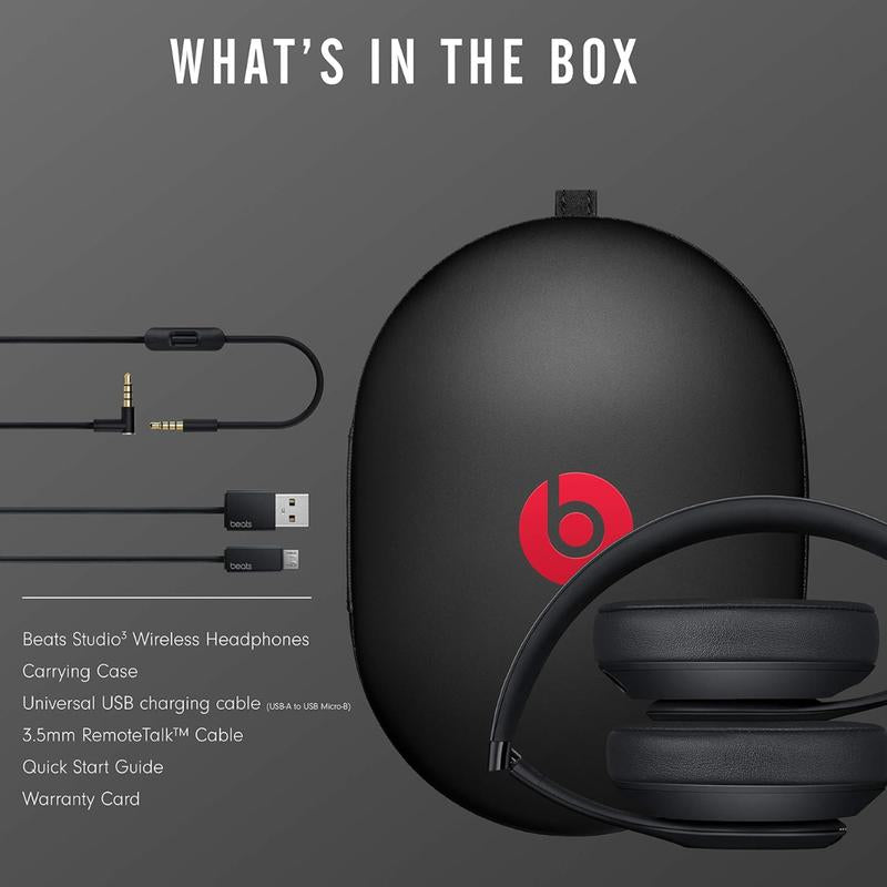 Beats Studio3 Wireless Noise Cancelling Headphones – Matte Black