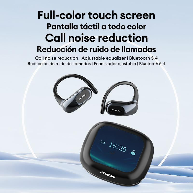 Hyundai Ear Buds - Headphones Bluetooth with Dual-Fold Design, Noise Isolation - 145H Playtime Wireless Earbuds Bluetooth 6.0, IPX5 Waterproof & Sweatproof Wireless Headphones, Headset Ideal Traveling Gadgets & Electronic Gifts for Men and Women