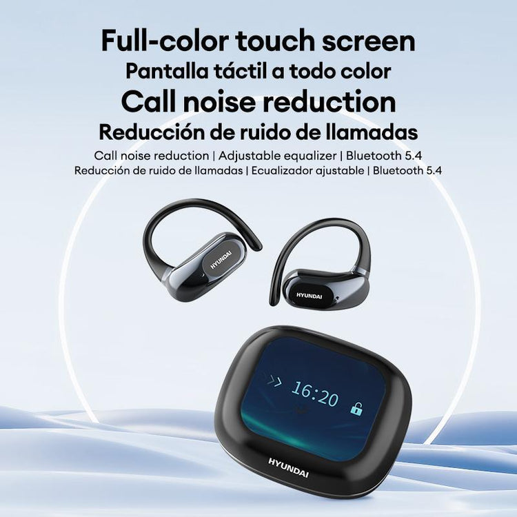 Hyundai Ear Buds - Headphones Bluetooth with Dual-Fold Design, Noise Isolation - 145H Playtime Wireless Earbuds Bluetooth 6.0, IPX5 Waterproof & Sweatproof Wireless Headphones, Headset Ideal Traveling Gadgets & Electronic Gifts for Men and Women