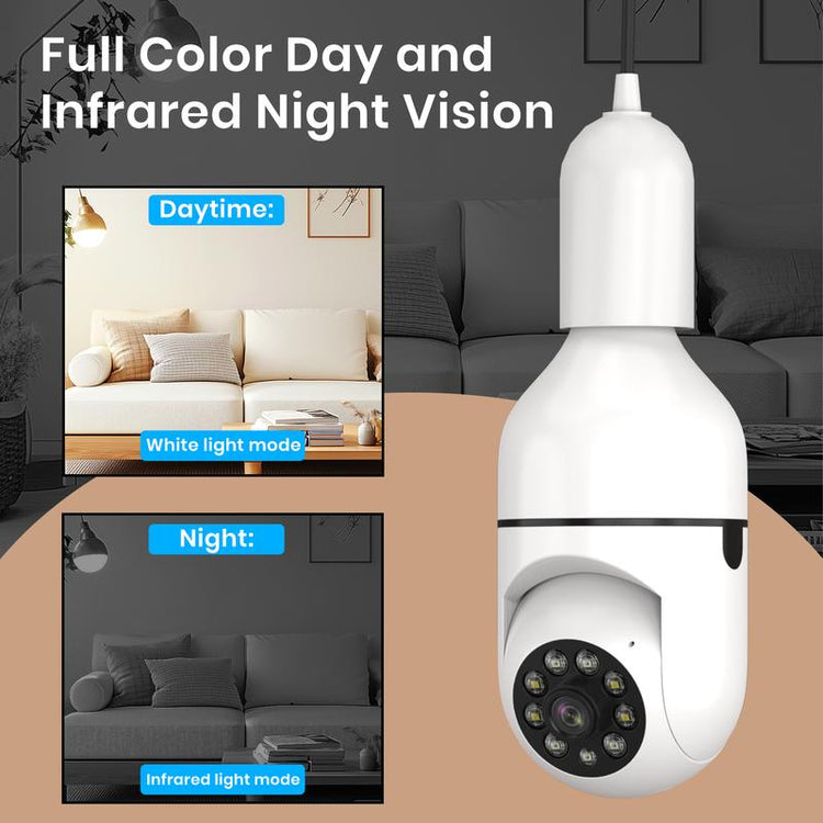 Cloud storage enabled light bulb security camera