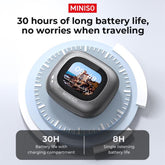 MINISO Earbuds, Wireless Earphones, Open Ear Design Wireless Headphones, BT5.4 Full Color Display Touch Screen IPX5 Waterproof Headset, Audio