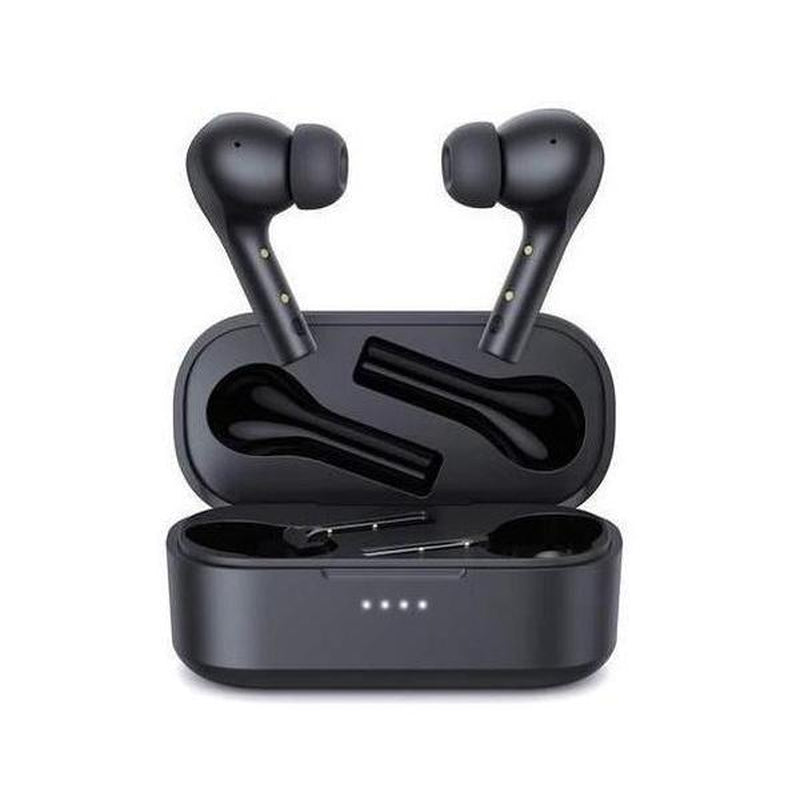AUKEY EP-T21P Wireless Earbuds displayed in a charging case, showcasing sleek design and smart touch features.