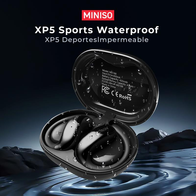 MINISO MS188 Open Ear Headphones Wireless Earphones,Ows Bluetooth 5.4 Earphones Comfortable Wear Touch Control Electronic Headphones(For Kevin)