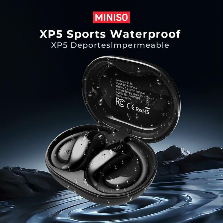 MINISO MS188 Open Ear Headphones Wireless Earphones,Ows Bluetooth 5.4 Earphones Comfortable Wear Touch Control Electronic Headphones(For Kevin)