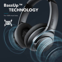Soundcore Anker Life Q20 Hybrid Active Noise Cancelling Headphones, Wireless over Ear Bluetooth Headphones, 70H Playtime, Hi-Res Audio, Deep Bass, Memory Foam Ear Cups, Travel, Office, USB-C Charging