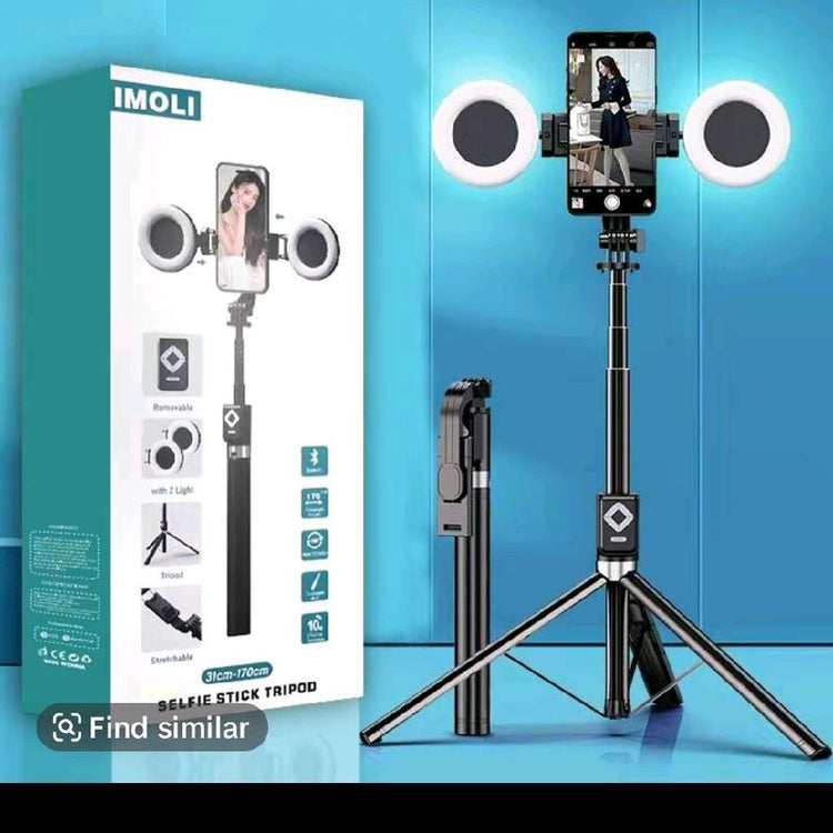 New 6 in 1 Selfie Stick with Fill Light, 67" Phone Tripod & Wireless Remote Page Turner,Bluetooth Camera Video Recording Remote,Music Control, for Iphone ,Ipad ,Ios,Android